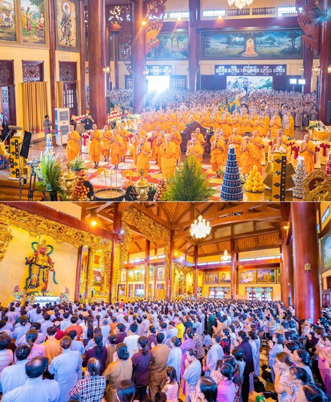Lễ cầu siêu hương linh thai nhi ngày 19/6 âm lịch tại chùa Ba Vàng (ảnh năm 2022)