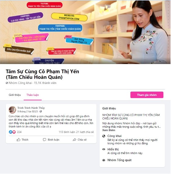 Câu hỏi đến từ Facebook: Trinh Trinh Hành Thủy trong nhóm Tâm Sự Cùng Cô Phạm Thị Yến