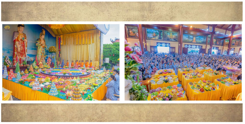 Đàn lễ trang nghiêm, tố hảo được các Phật tử thành kính sắm sửa, dâng lên cúng dường Tam Bảo