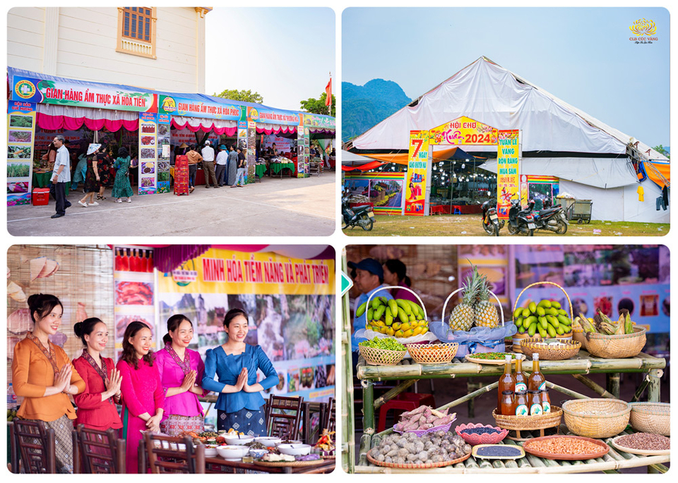 Một số gian hàng ẩm thực trong Tuần lễ Văn hóa - Thể thao - Du lịch và Hội rằm tháng Ba năm 2024 tại huyện Minh Hóa, Quảng Bình