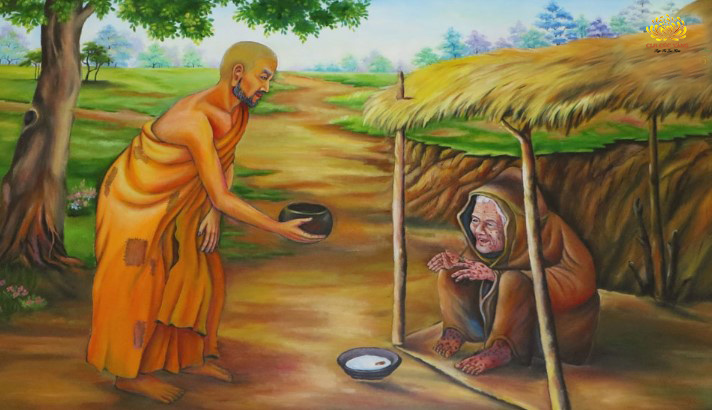 Tôn giả Đại Ca Diếp có hạnh nguyện từ bi, tế độ cho những người nghèo khổ (ảnh minh họa)