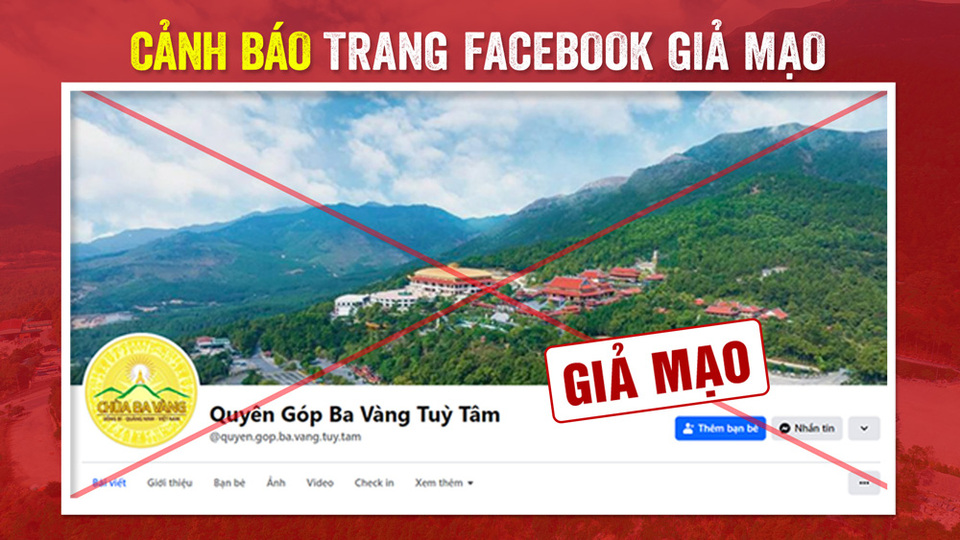 Tài khoản Facebook “Quyên Góp Ba Vàng Tùy Tâm” là trang gіả mạo