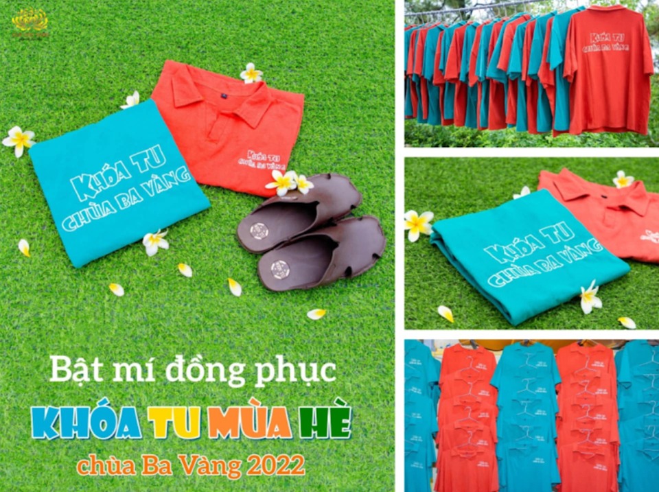 Đồng phục Khóa sinh tham gia Khóa tu mùa hè 2022