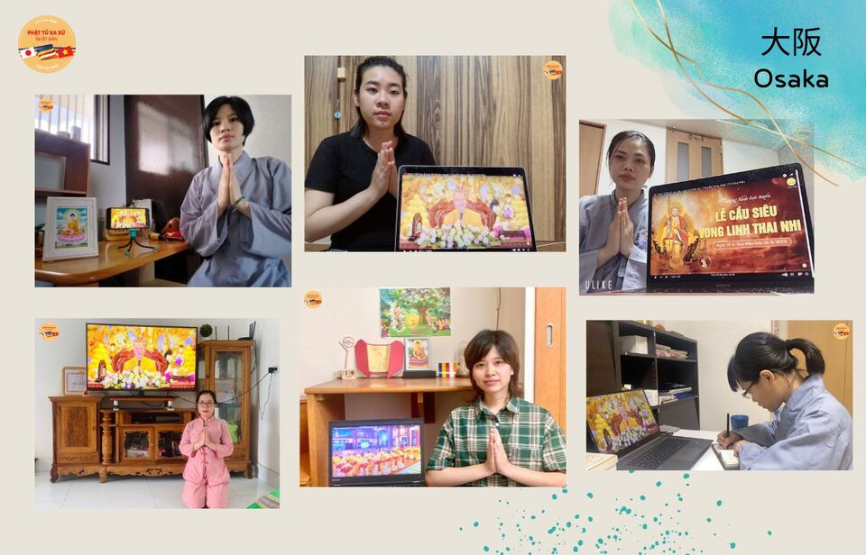 Các Phật tử thuộc đạo tràng Phật tử xa xứ Nhật Bản tại Osaka