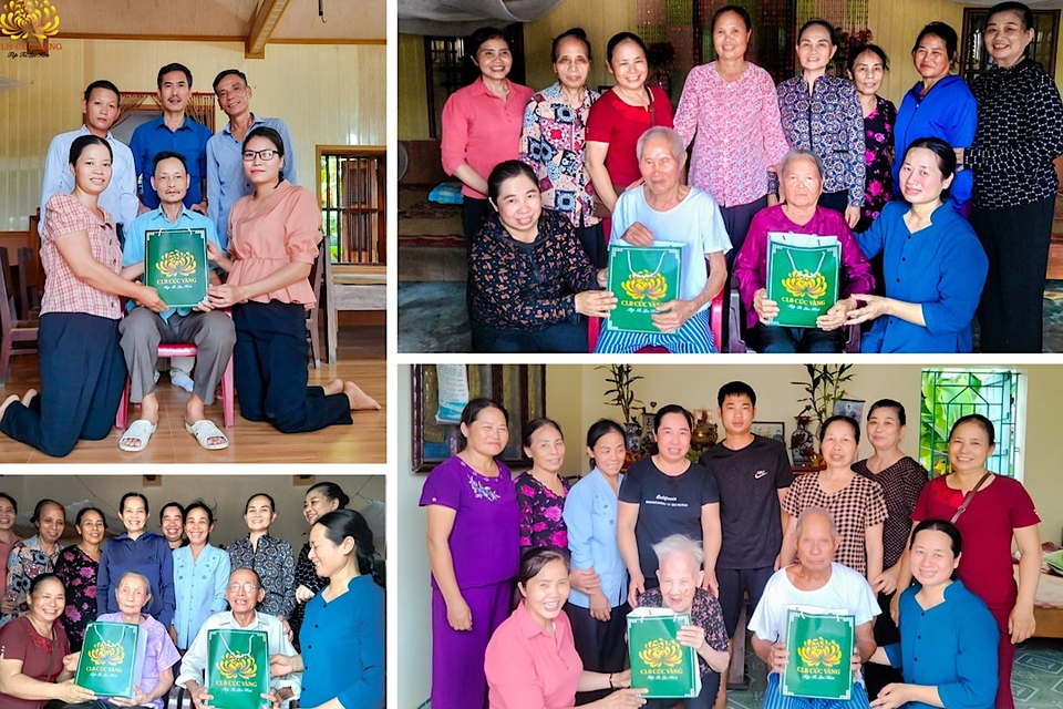 Các Phật tử đạo tràng Trúc Tuệ - Nam Trực, Nam Định tới thăm hỏi và trao quà tri ân tới cha mẹ Phật tử và các đạo hữu cao tuổi mùa Vu lan  