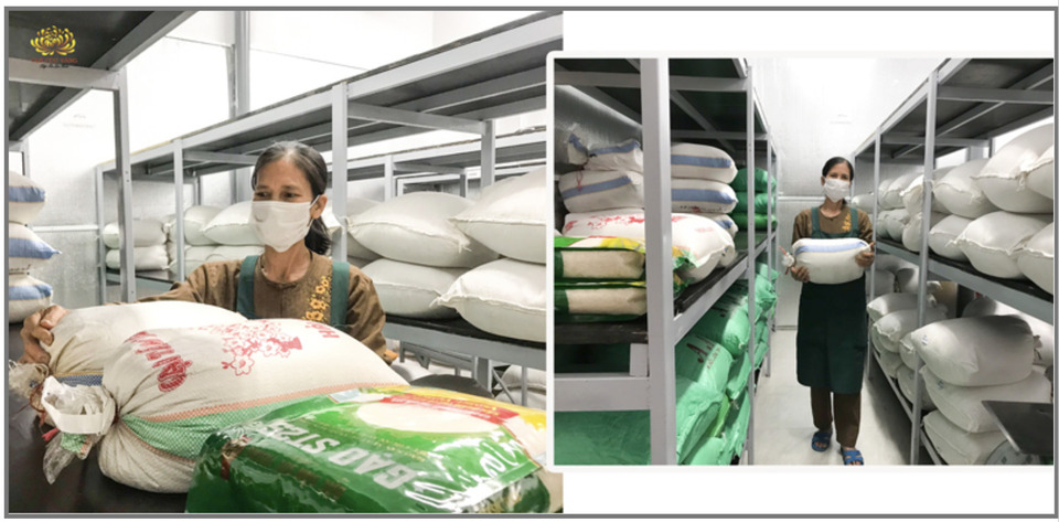 Phật tử Nguyễn Thị Nguyệt làm phận sự hết sức mình để phục vụ bà con