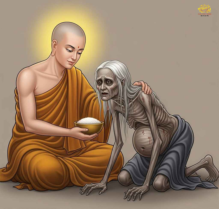 Tháng 7 Âm lịch gắn với câu chuyện Ngài Mục Kiền Liên cứu mẹ (ảnh minh họa)