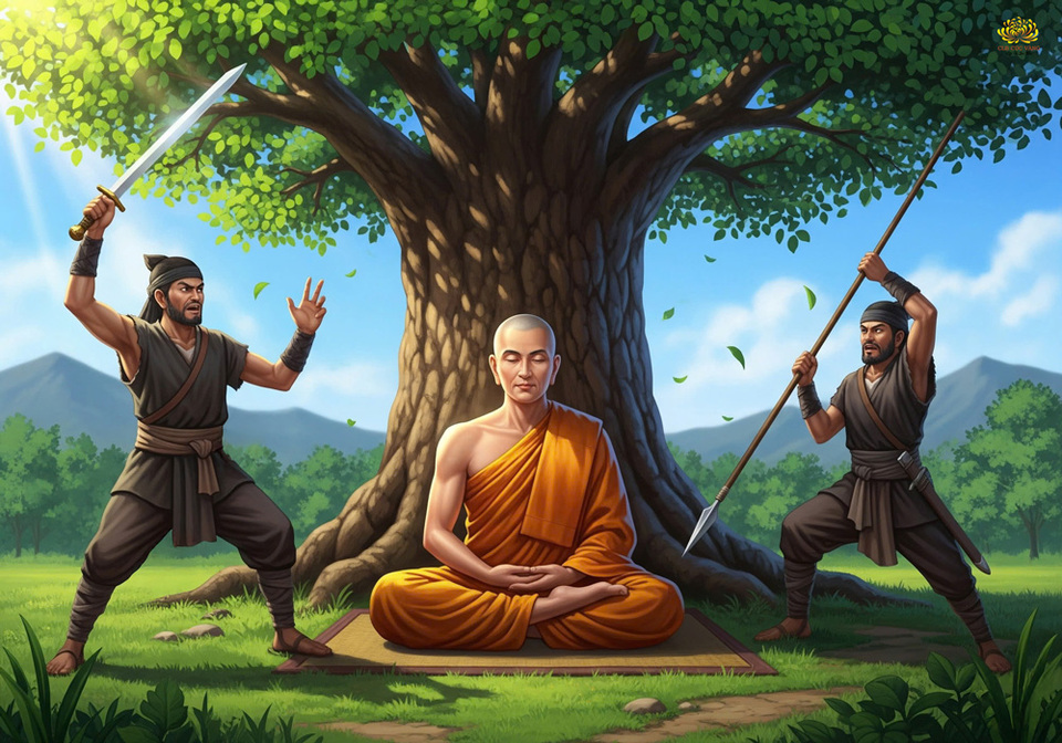 Ngài Mục Kiền Liên - đệ tử bậc nhất thần thông của Đức Phật vẫn phải chịu quả báo bị bọn cướp giết do tội bất hiếu trong tiền kiếp (ảnh minh họa) 