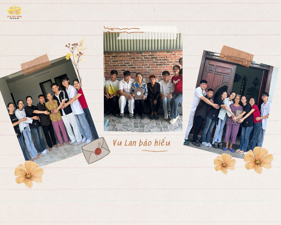 Các Phật tử trẻ tâm sự, chia sẻ và tặng quà tri ân đến cha mẹ của các đạo hữu nhân mùa Vu Lan