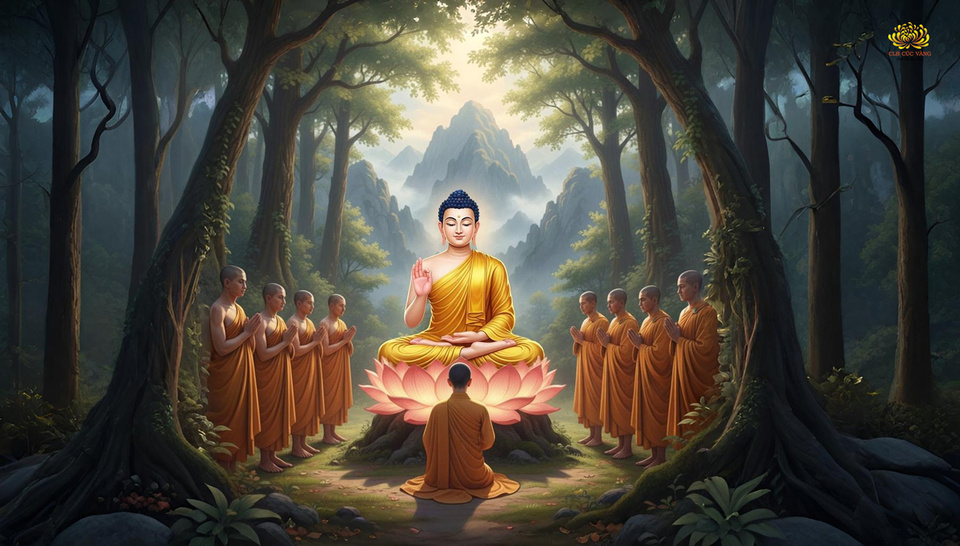 Liên Hoa Sắc được Đức Phật độ cho xuất gia và chứng quả A-la-hán sau một thời gian ngắn (ảnh minh họa)