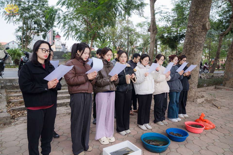 Quy y Tam Bảo cho các chúng sinh giúp chúng được kết duyên Phật Pháp