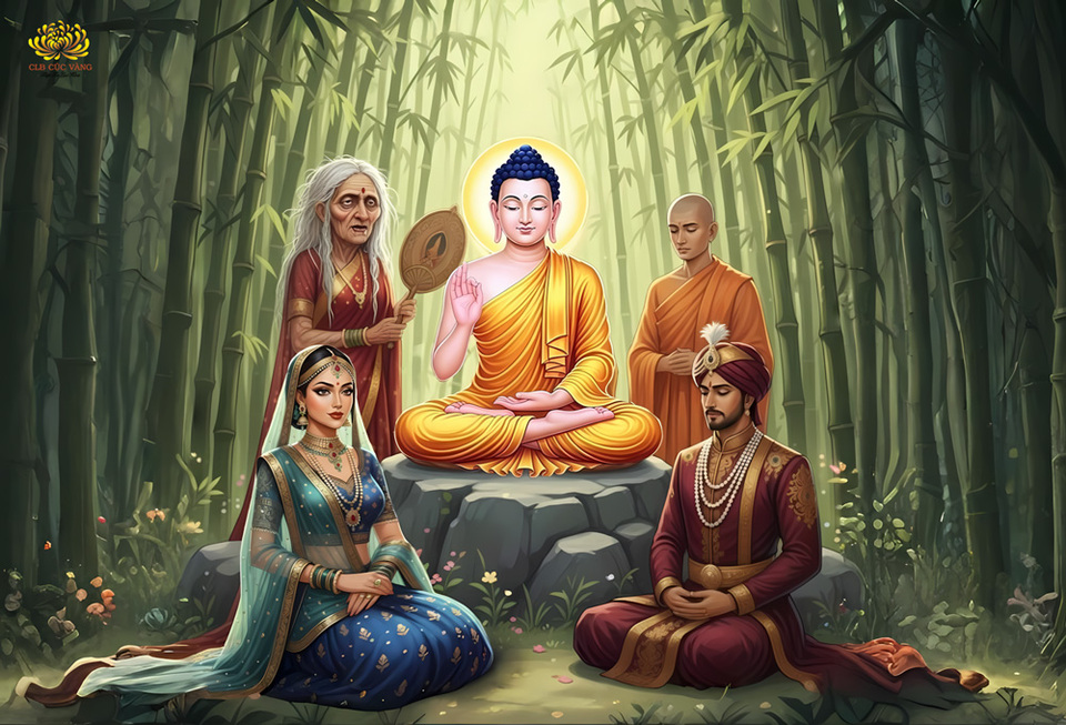 Khoảnh khắc mỹ nữ biến thành bà lão già nua, rồi tan biến giúp quý phi Khema nhận ra thân này là vô thường, giả tạm (ảnh minh họa)