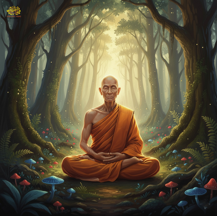 Nhờ niệm ân đức của Đức Phật một cách tròn đầy và thực hành hạnh vâng lời, Tôn giả Bàn Đặc tâm trí khai ngộ, liền chứng quả A-la-hán (ảnh minh họa)