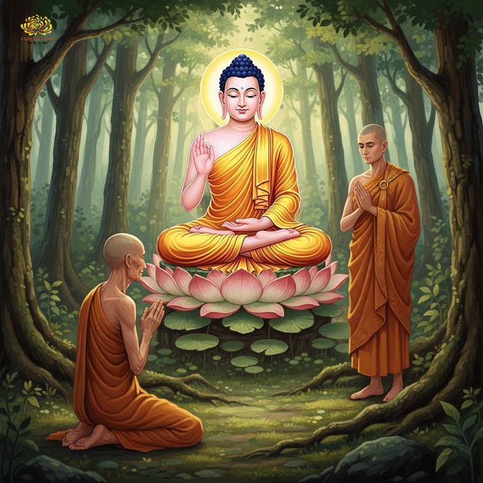 Sau khi được nghe Đức Phật giảng một bài kệ, Tỳ-kheo Bàn Đặc đã chứng đắc quả A-la-hán (ảnh minh họa)