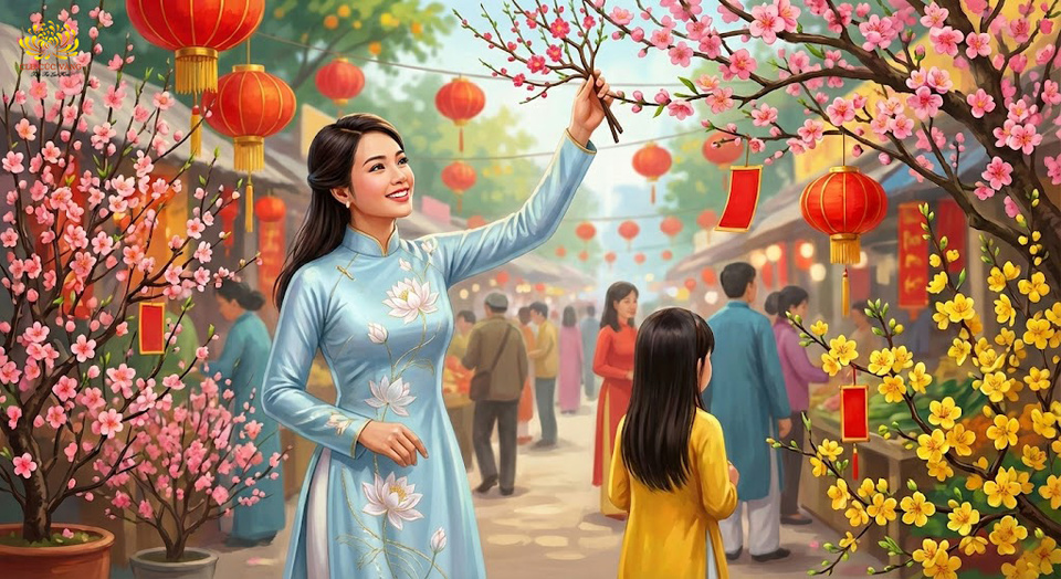 Mọi người thường hái lộc đầu xuân với mong muốn cả năm phát tài, phát lộc (ảnh minh họa)