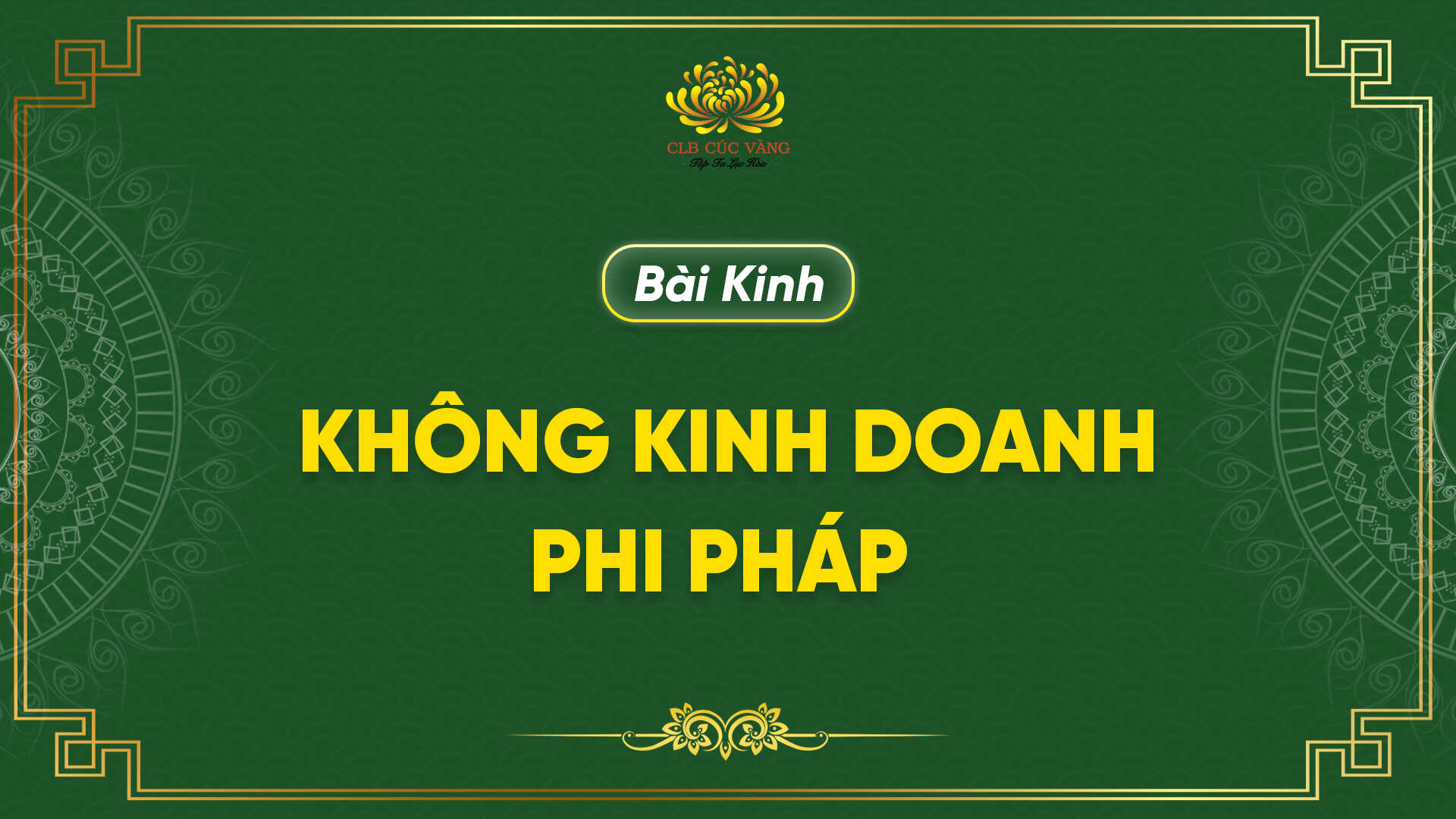 Kinh Không Kinh Doanh Phi Pháp