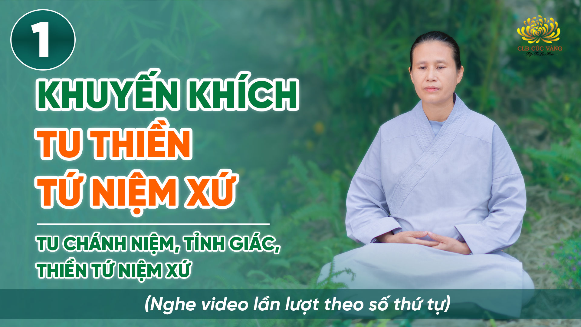 Khuyến khích tu thiền Tứ Niệm Xứ | Niệm thân - Thiền Tứ Niệm Xứ | Bài số 1