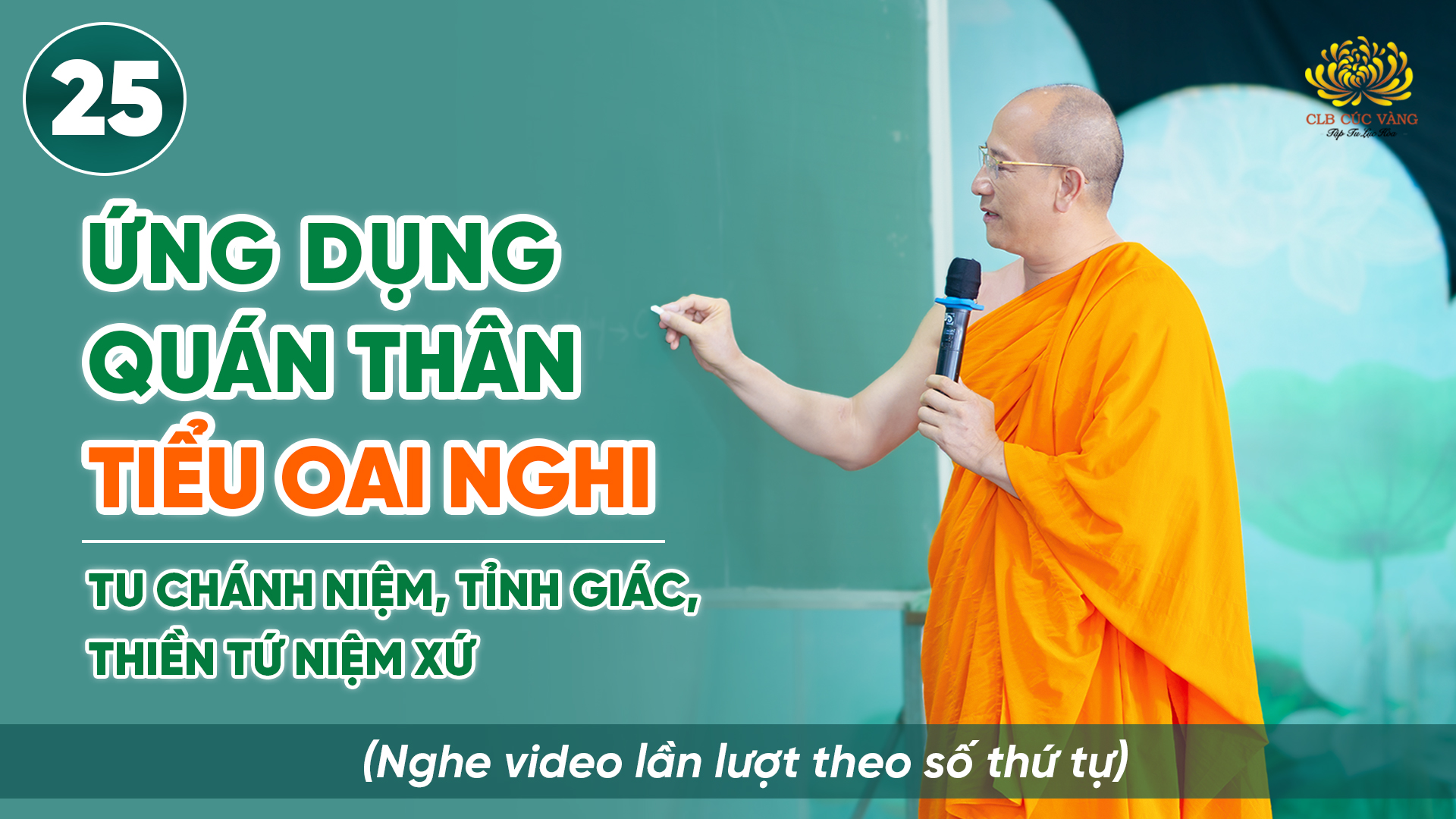 Ứng dụng thực tập quán thân - tiểu oai nghi | Niệm thân - Thiền Tứ Niệm Xứ | Bài số 25