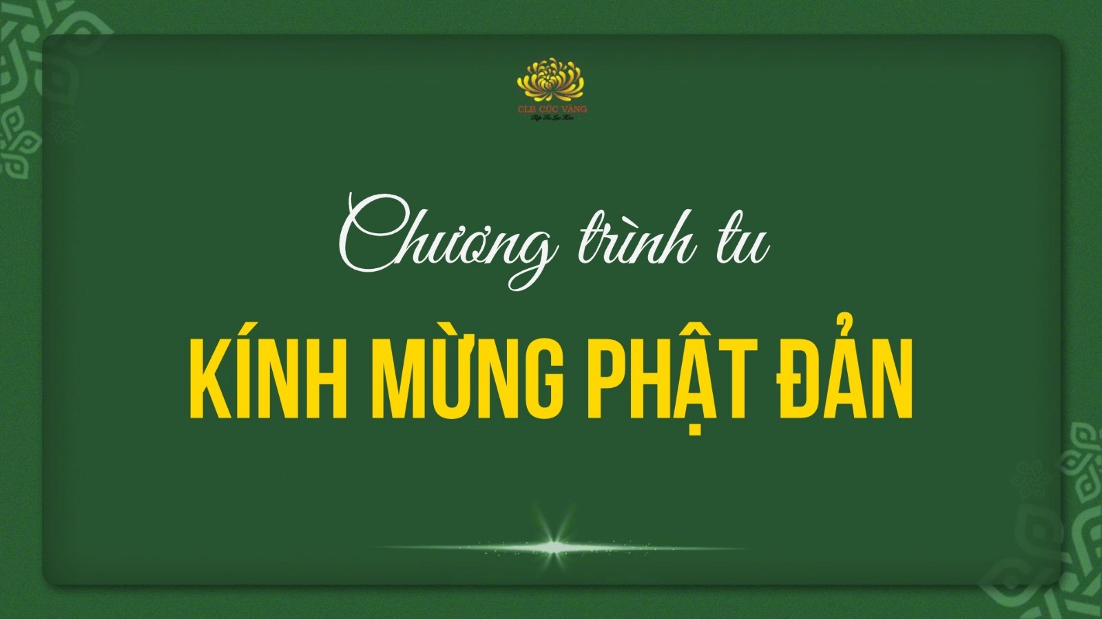 Chương trình tu kính mừng Phật đản