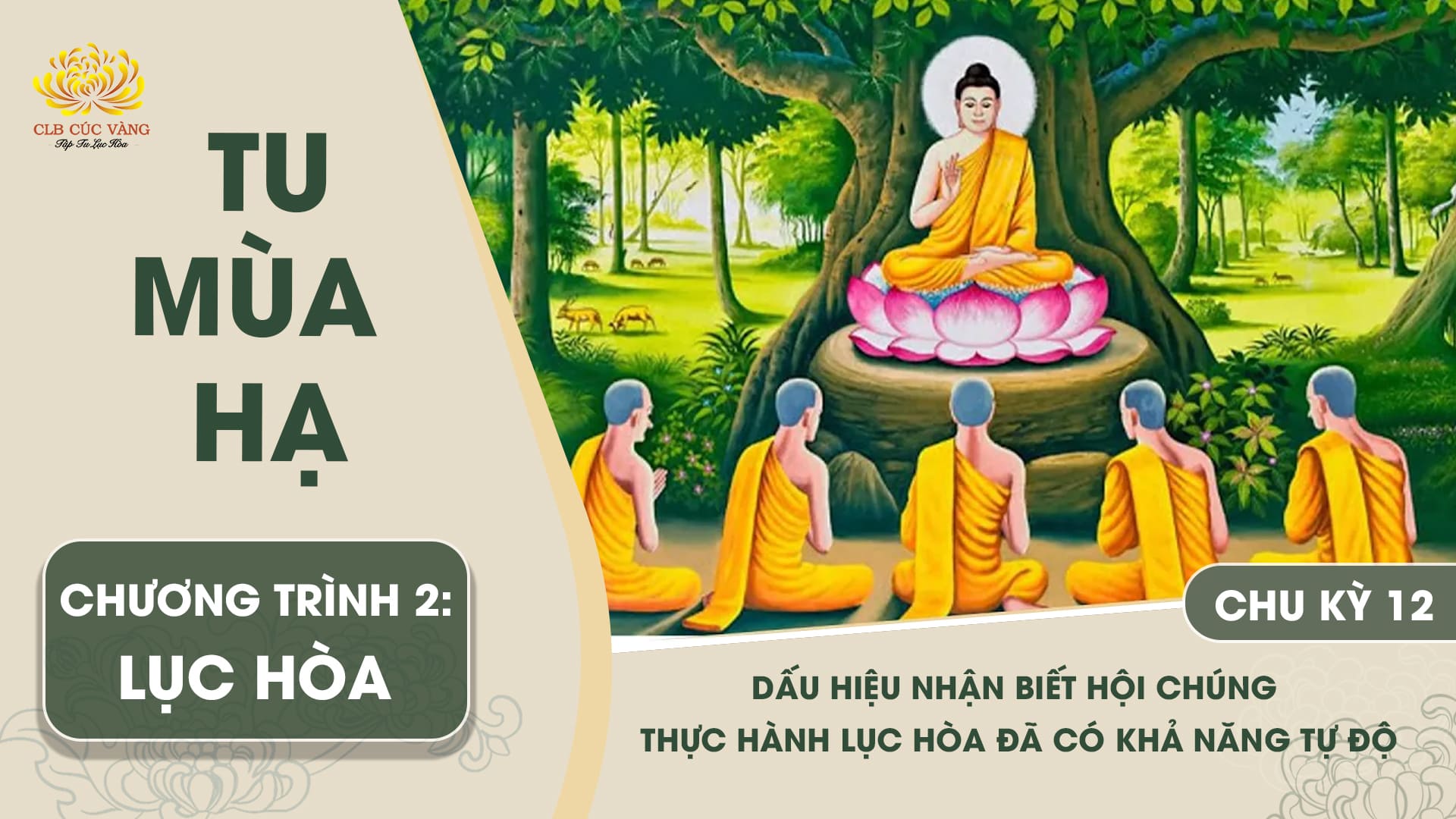 [Video] Dấu hiệu nhận biết hội chúng thực hành lục hòa đã có khả năng tự độ - Chu kỳ 12 | Chương trình 2
