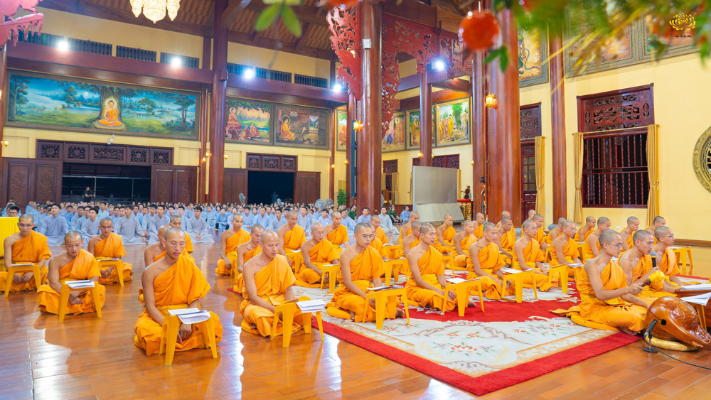 Trang nghiêm lễ kết đàn chương trình tu mùa hạ năm 2025