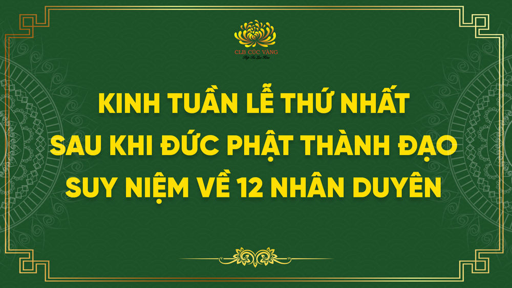 Kinh Tuần Lễ Thứ Nhất Sau Khi Đức Phật Thành Đạo - Suy Niệm Về 12 Nhân Duyên