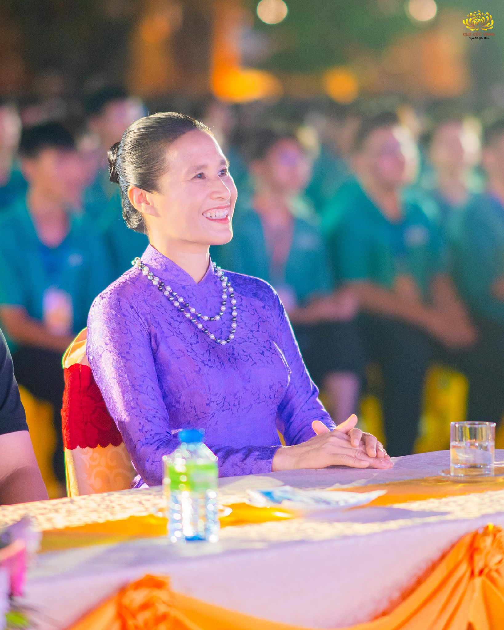 Cô Phạm Thị Yến - Phó trưởng BTC Khóa tu mùa hè chùa Ba Vàng năm 2023 đã có mặt để tham dự chương trình 