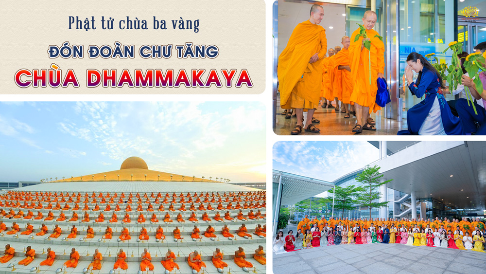 Phật tử chùa Ba Vàng hạnh phúc khi được đón đoàn chư Tăng chùa Dhammakaya – ngôi chùa lớn nhất Thái Lan