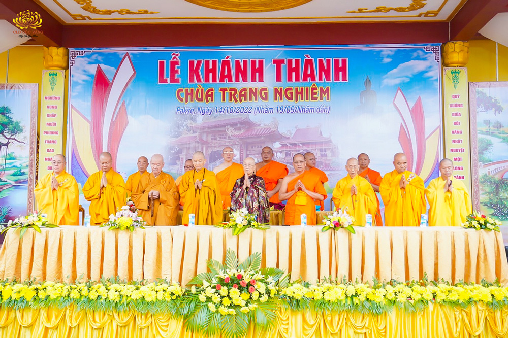 Buổi lễ Khánh thành chùa Trang Nghiêm (Tân An, Tp.Pakse, tỉnh Champasak, Lào)