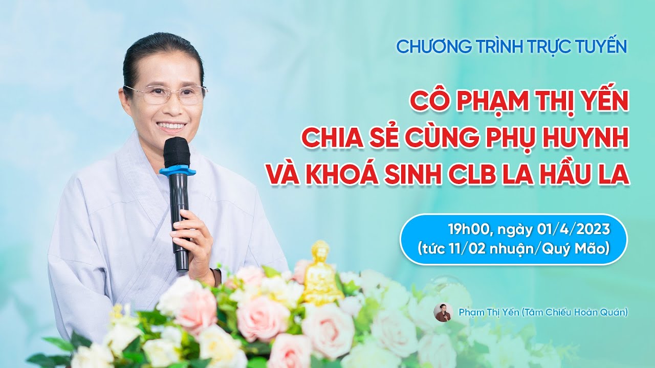 Cô Phạm Thị Yến chia sẻ cùng phụ huynh và khóa sinh CLB La Hầu La