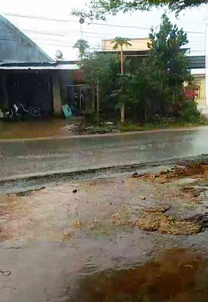 Cơn mưa xối xả tại tỉnh Lâm Đồng