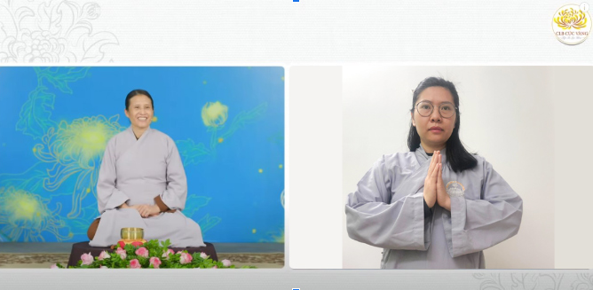Sau khi được thiền hành, Phật tử Vũ Kim Oanh đã chia sẻ những cảm nhận xúc động của mình
