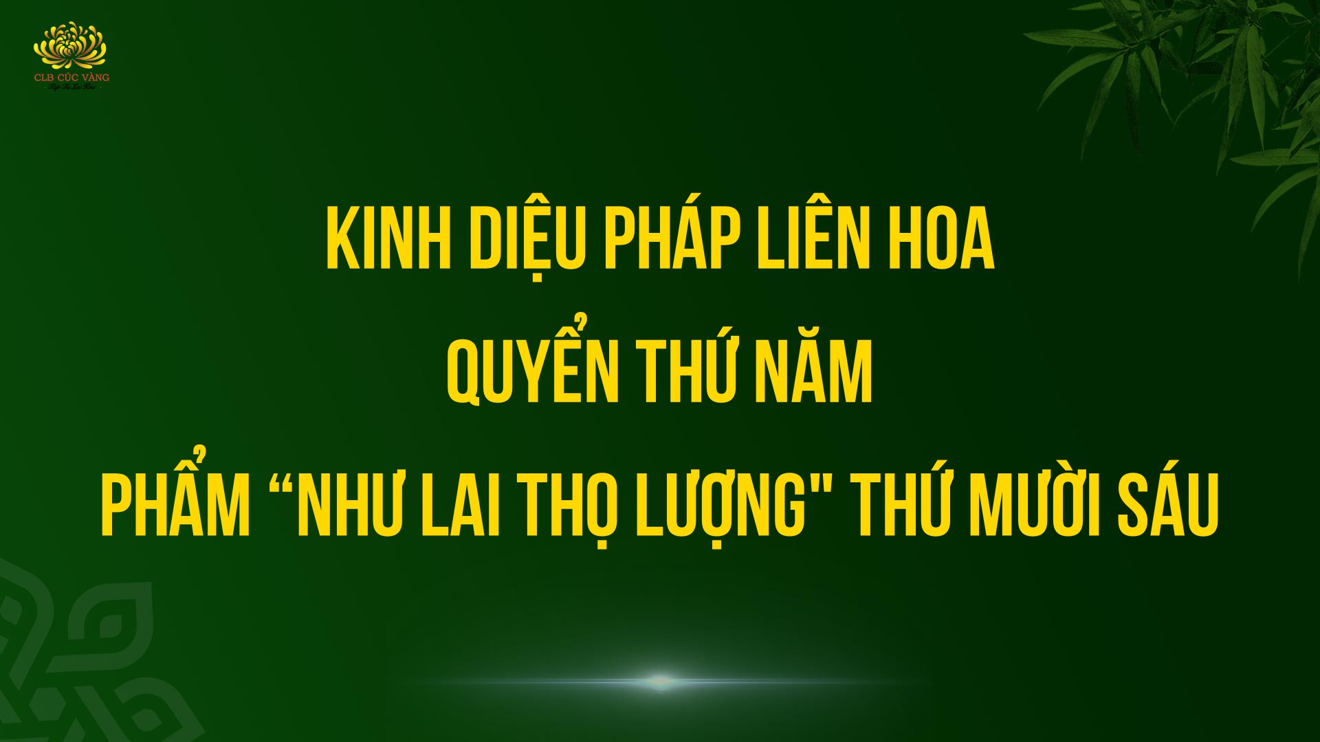 Kinh Diệu Pháp Liên Hoa - Quyển Thứ Năm - Phẩm “Như Lai Thọ Lượng' Thứ Mười Sáu