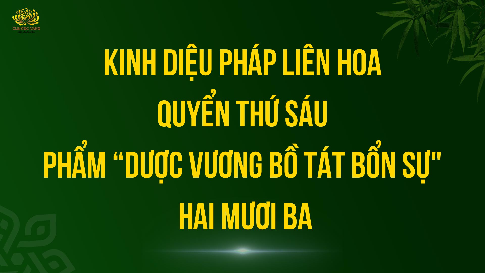 Kinh Diệu Pháp Liên Hoa - Quyển Thứ Sáu - Phẩm “Dược Vương Bồ Tát Bổn Sự' Thứ Hai Mươi Ba